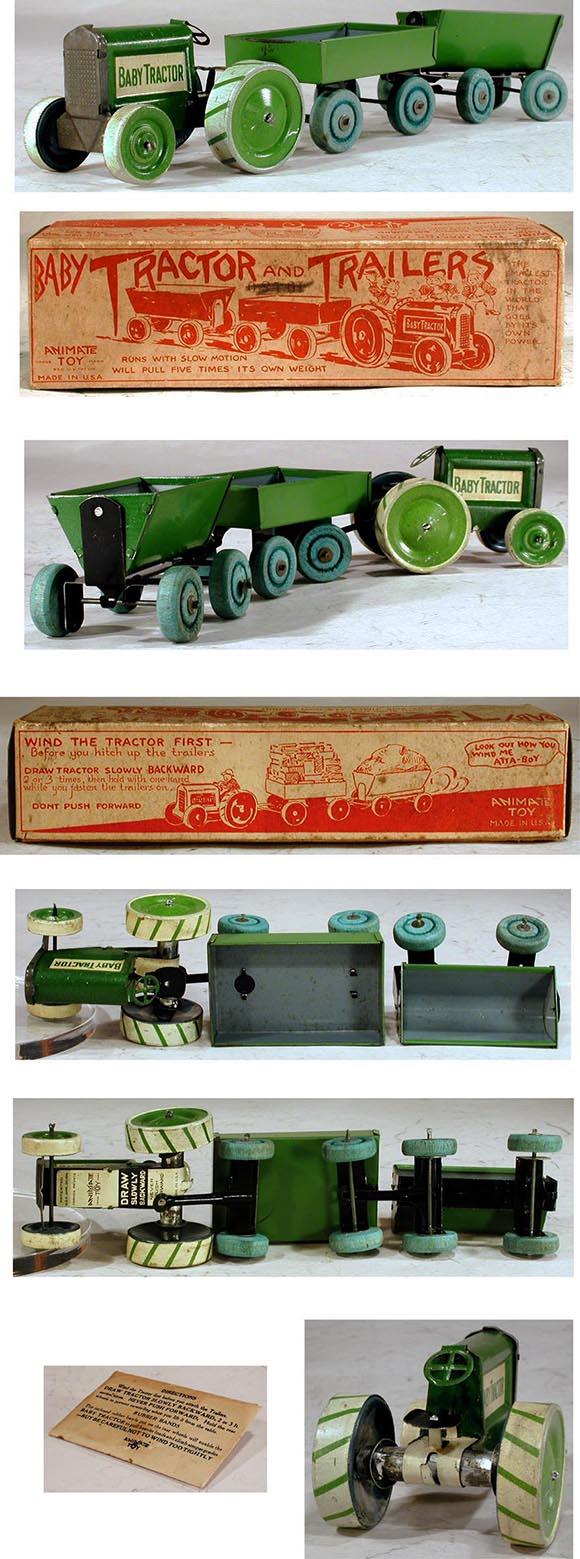 1918 Animate Toy Co., Baby Tractor & Trailers in Original Box